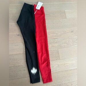 Lululemon- Wunder Train size 4 black & red team Canada leggings bundle